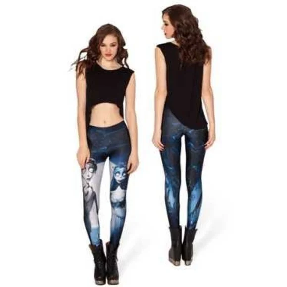 Blackmilk Corpse Bride Victor And Emily Leggings XL - Picture 6 of 7